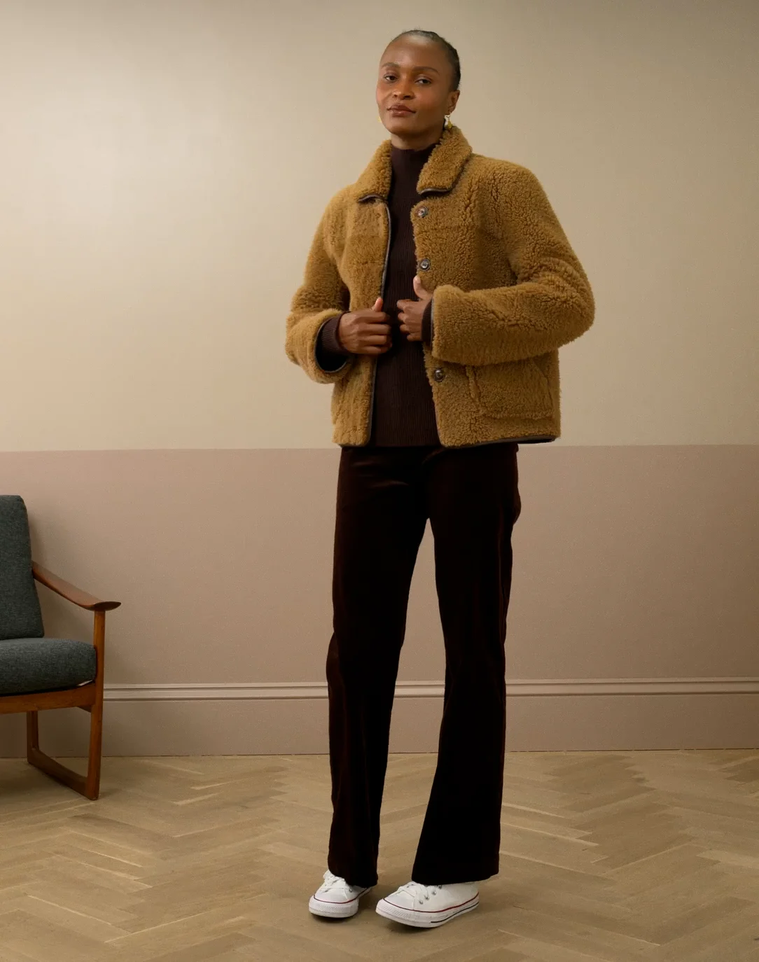 Sheepskin Jacket in Honey | Womenswear | Brora Sale