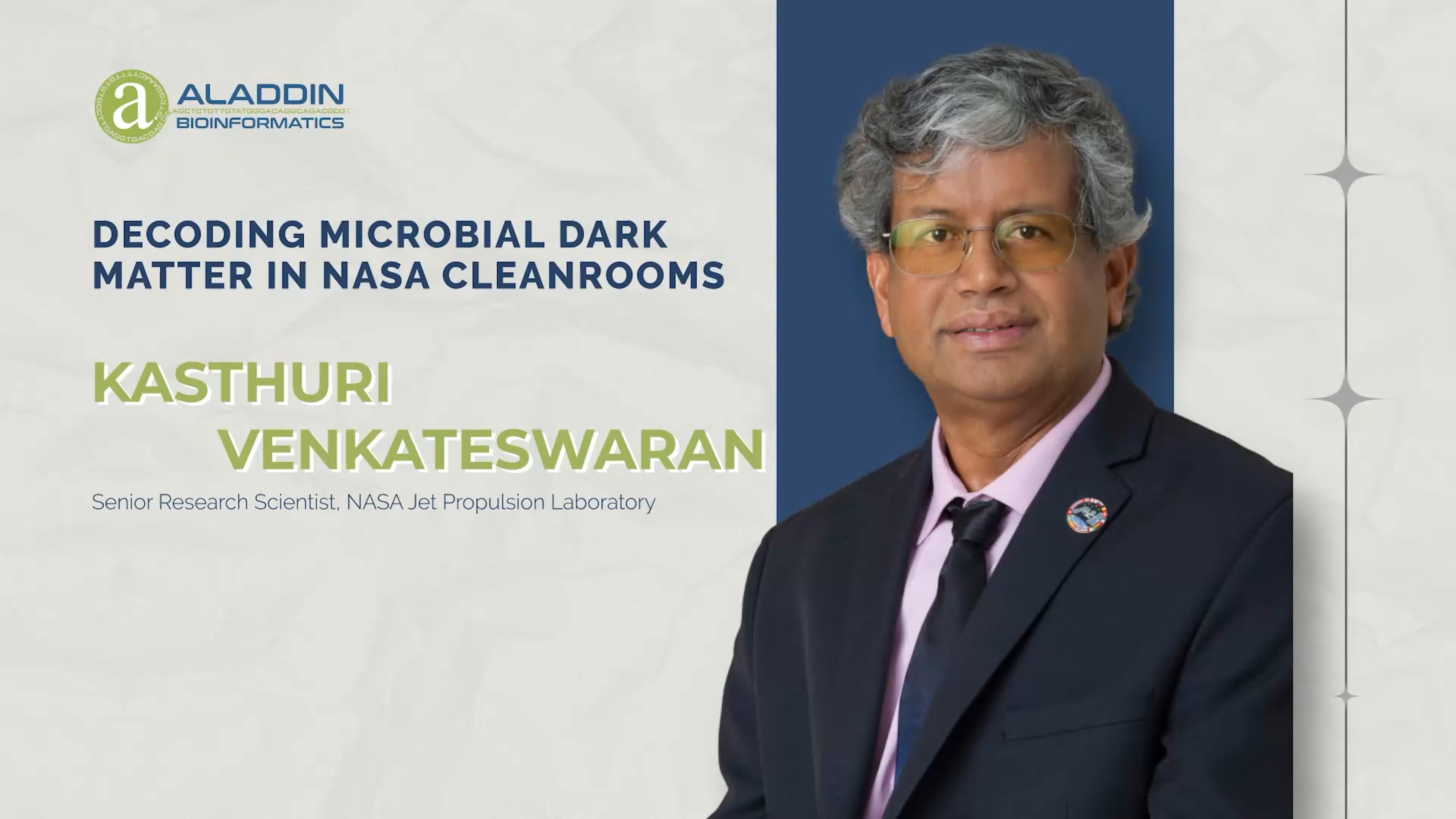 Thumbnail for video: Decoding Microbial Dark Matter in NASA Cleanrooms