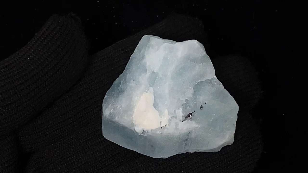 動画】【1点もの】ヒマラヤアクアマリン ラフロック(原石) 1個 NO.9