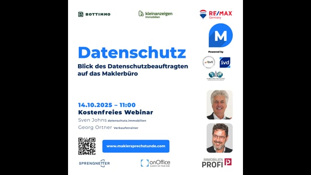 Datenschutz: Blick des Datenschutzbeauftragten auf das Maklerbüro.