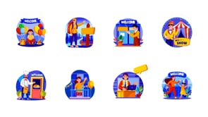 Animated Welcome Illustration Art, a Person Illustration by Vectors Market (Thumbnail 5 of 5)