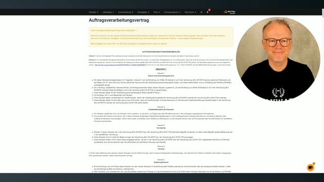 KlickTipp einrichten | Auftragsverarbeitung