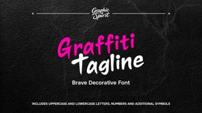 Graffiti Tagline Brave Font, a Font by Graphic Spirit (Thumbnail 2 of 11)