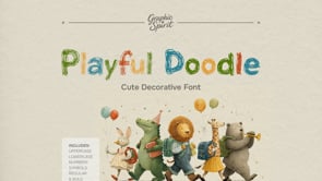Playful Doodle Cute Decorative Font, a Font by Graphic Spirit (Thumbnail 2 of 13)
