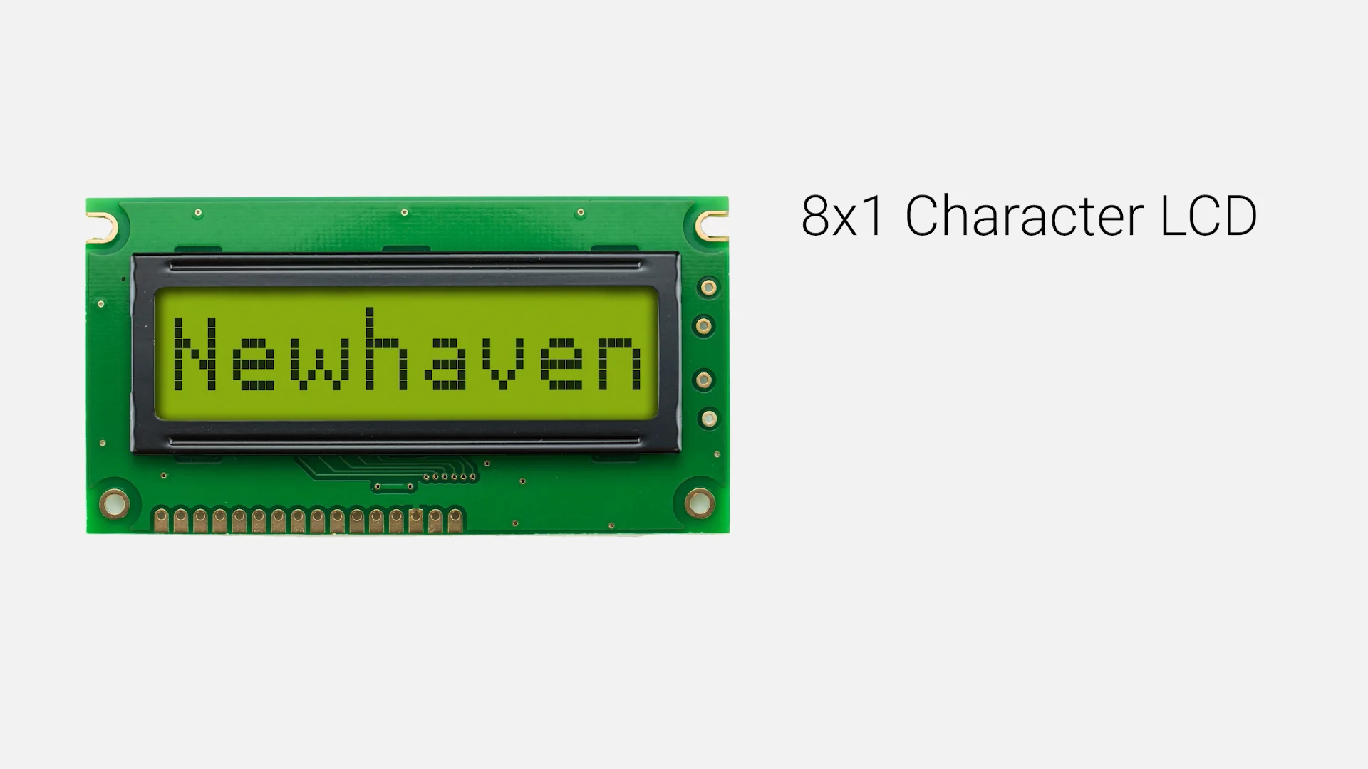 8x1 Character LCD | STN+ Yellow/Green Display with No Backlight