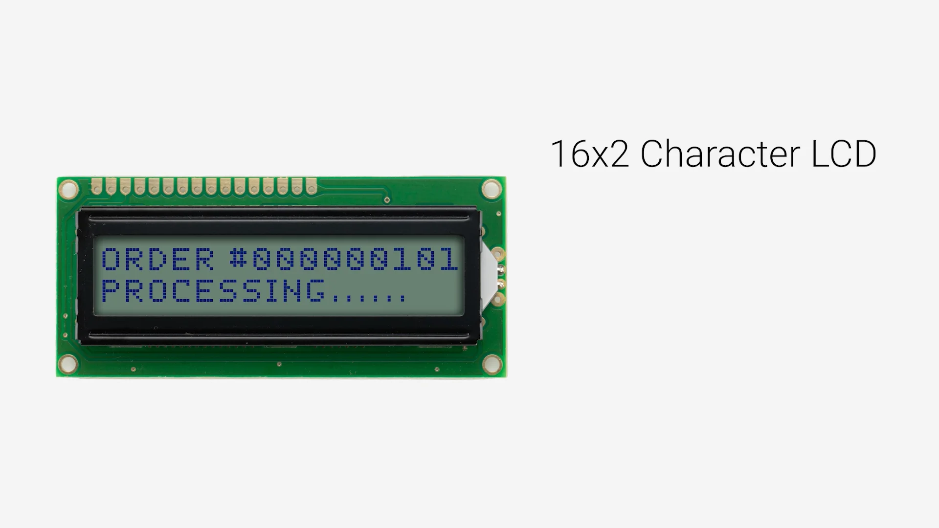 16x2 Character LCD | STN+ Gray Display with White Side Backlight