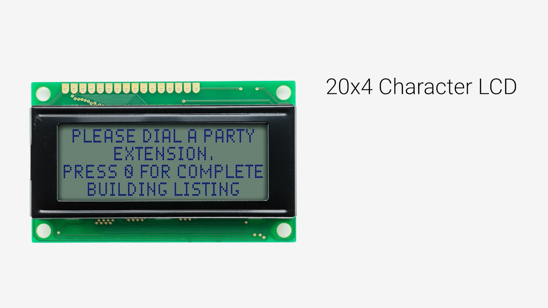 20x4 Character LCD | STN+ Gray with Yellow/Green Edge Backlight 3V