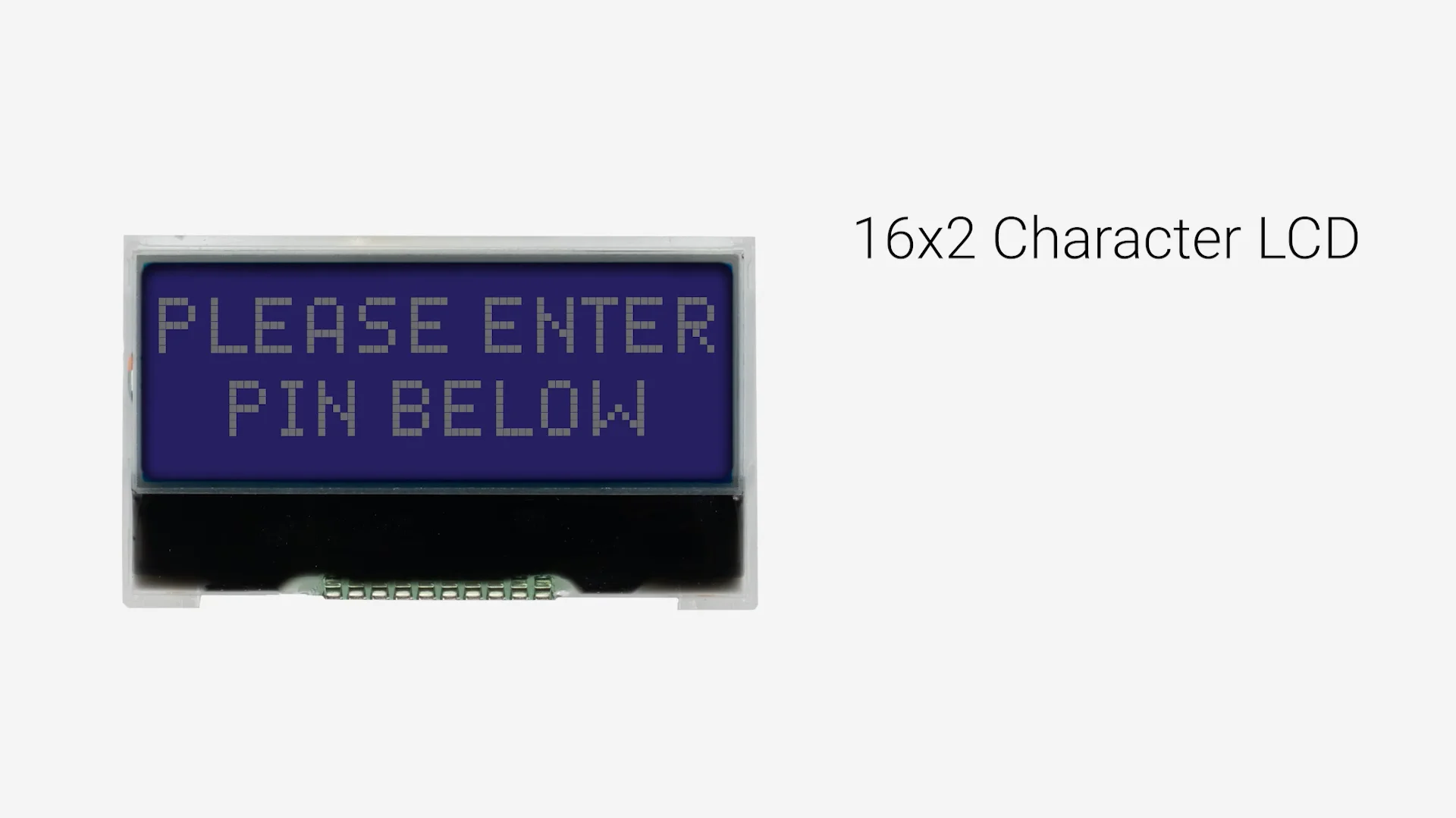 16x2文字COG LCD｜サイドホワイトバックライト3VのSTN-ブルーディスプレイ
