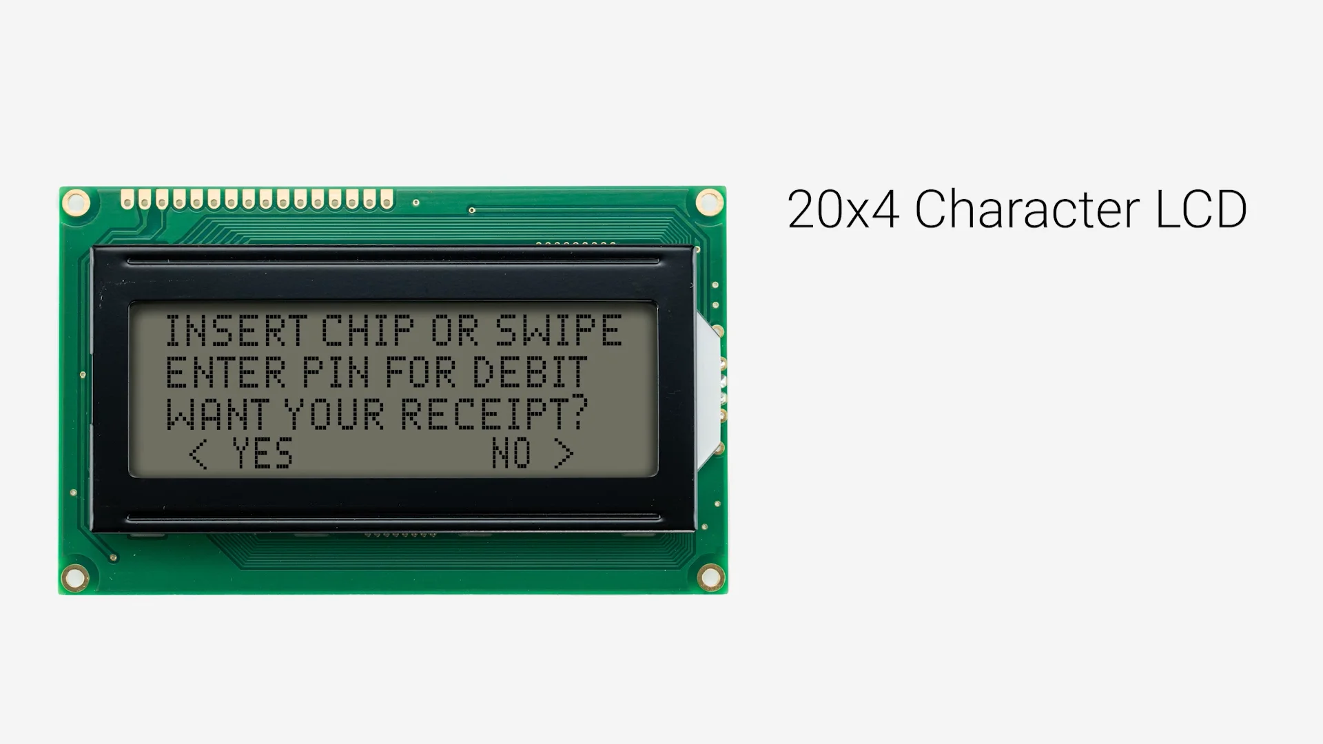 20x4 Character LCD | FSTN+ Display with Side White Backlight