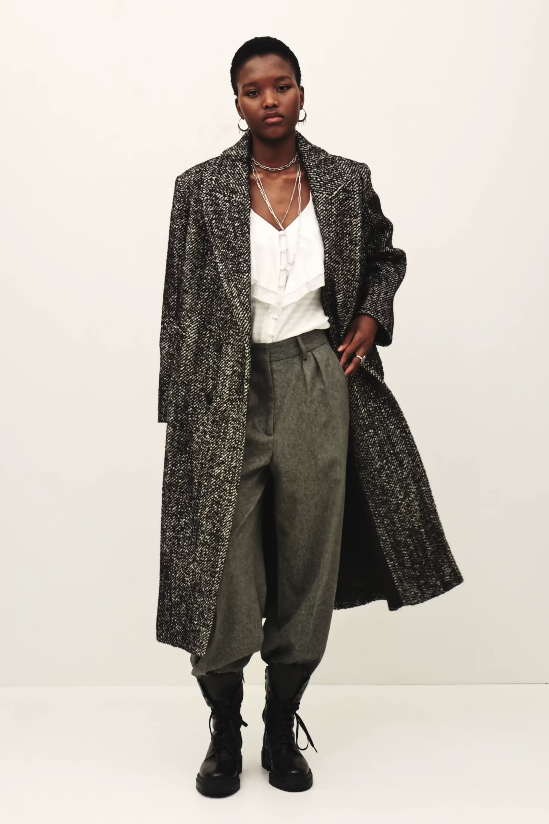 Long Oversized Coat Voxlow Black // ba&sh US