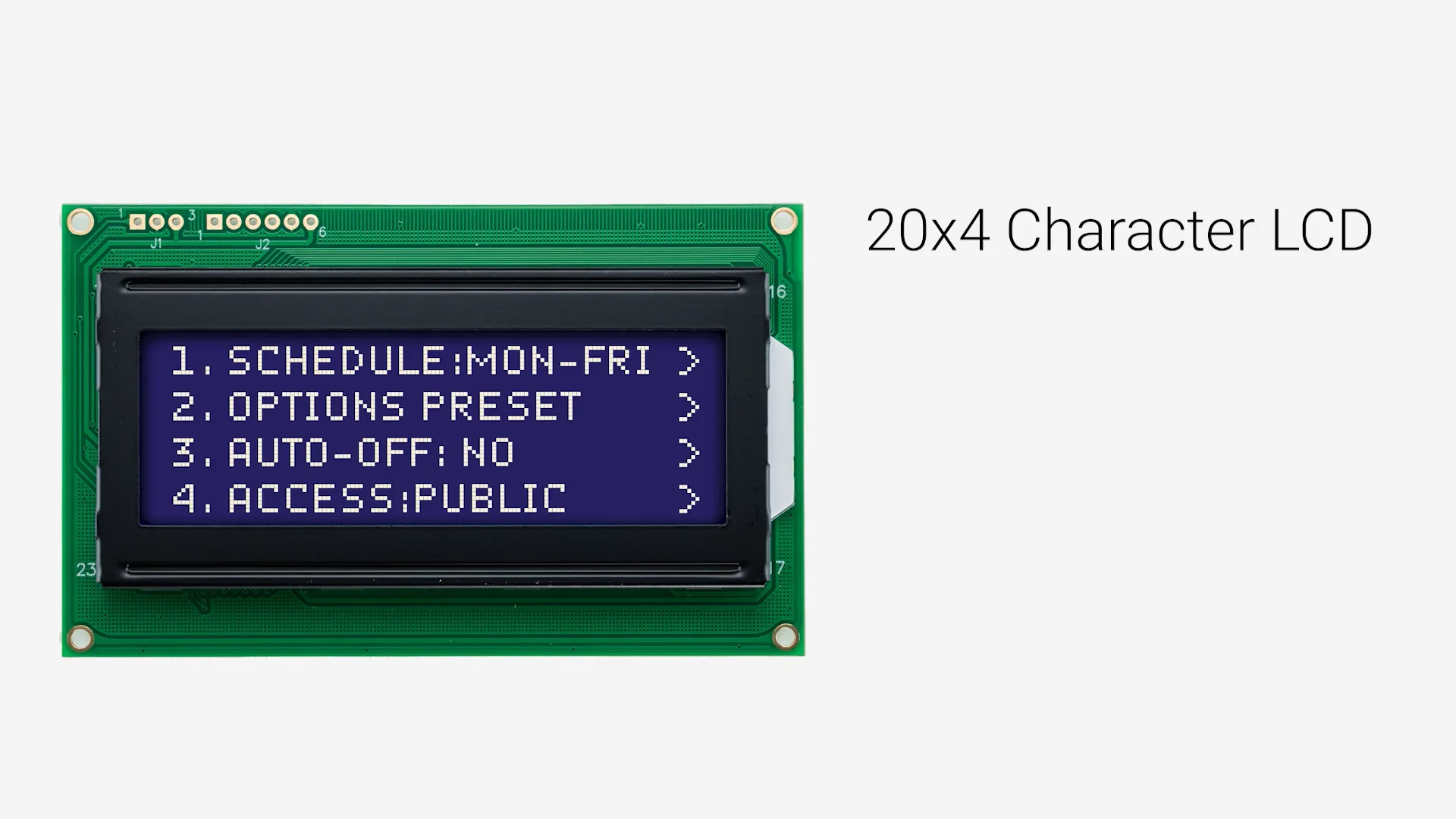 20x4 Character LCD | STN- Blue Serial Display with White Backlight