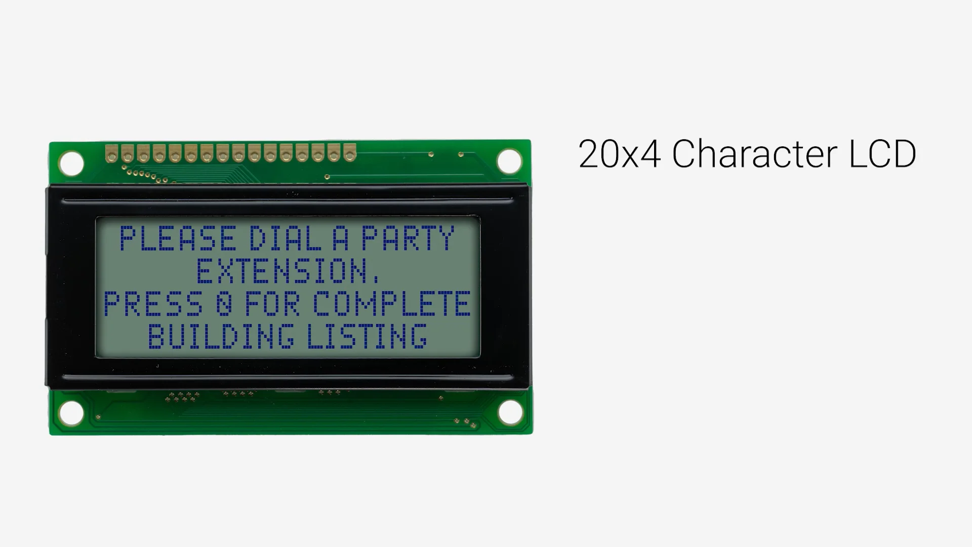 20x4 Character LCD | STN+ Gray with Side White Backlight 3V