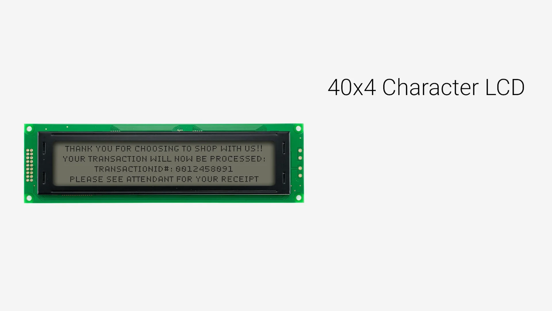 40x4 Character LCD | FSTN+ Display with No Backlight