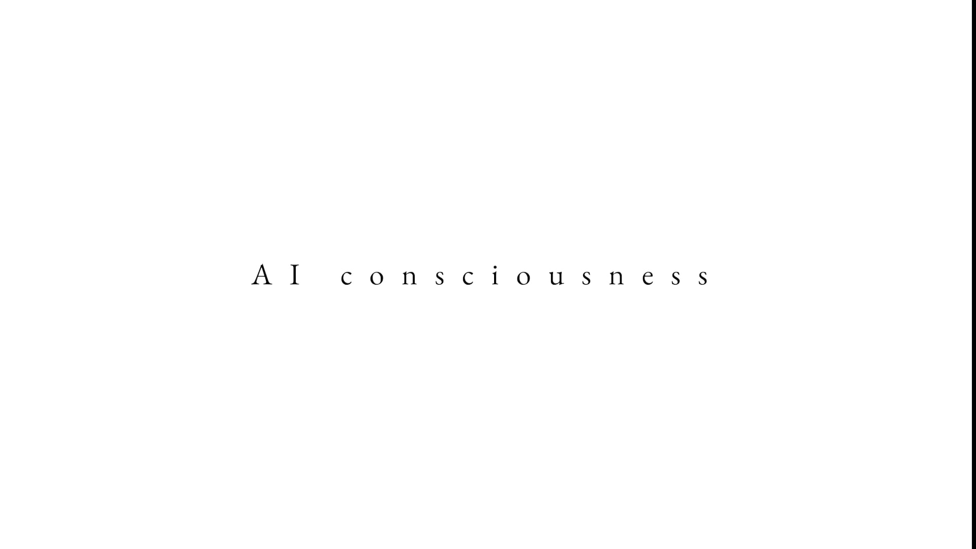 AI CONSCIOUSNESS. CINEMATIC-EXPERIMENT.