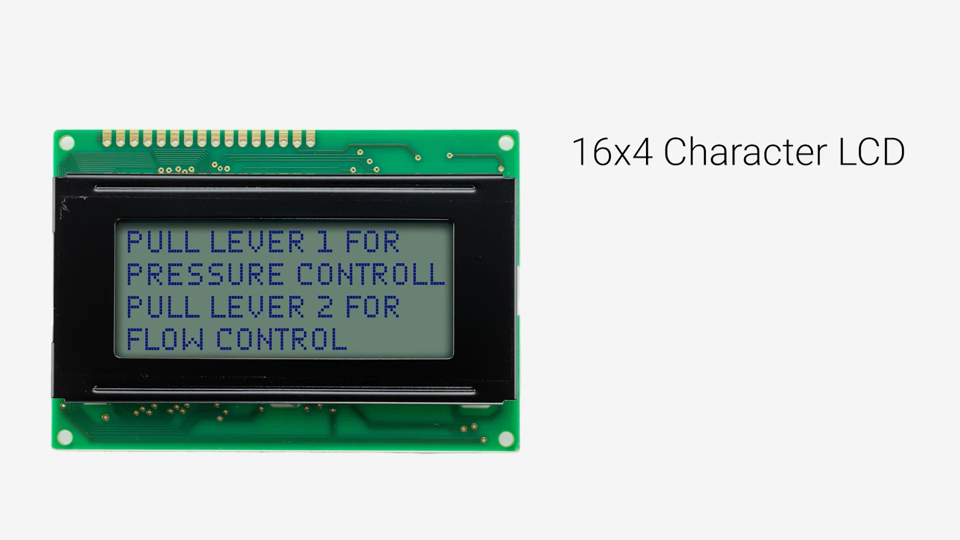 16x4 Character LCD Display | Yellow/Green Backlight