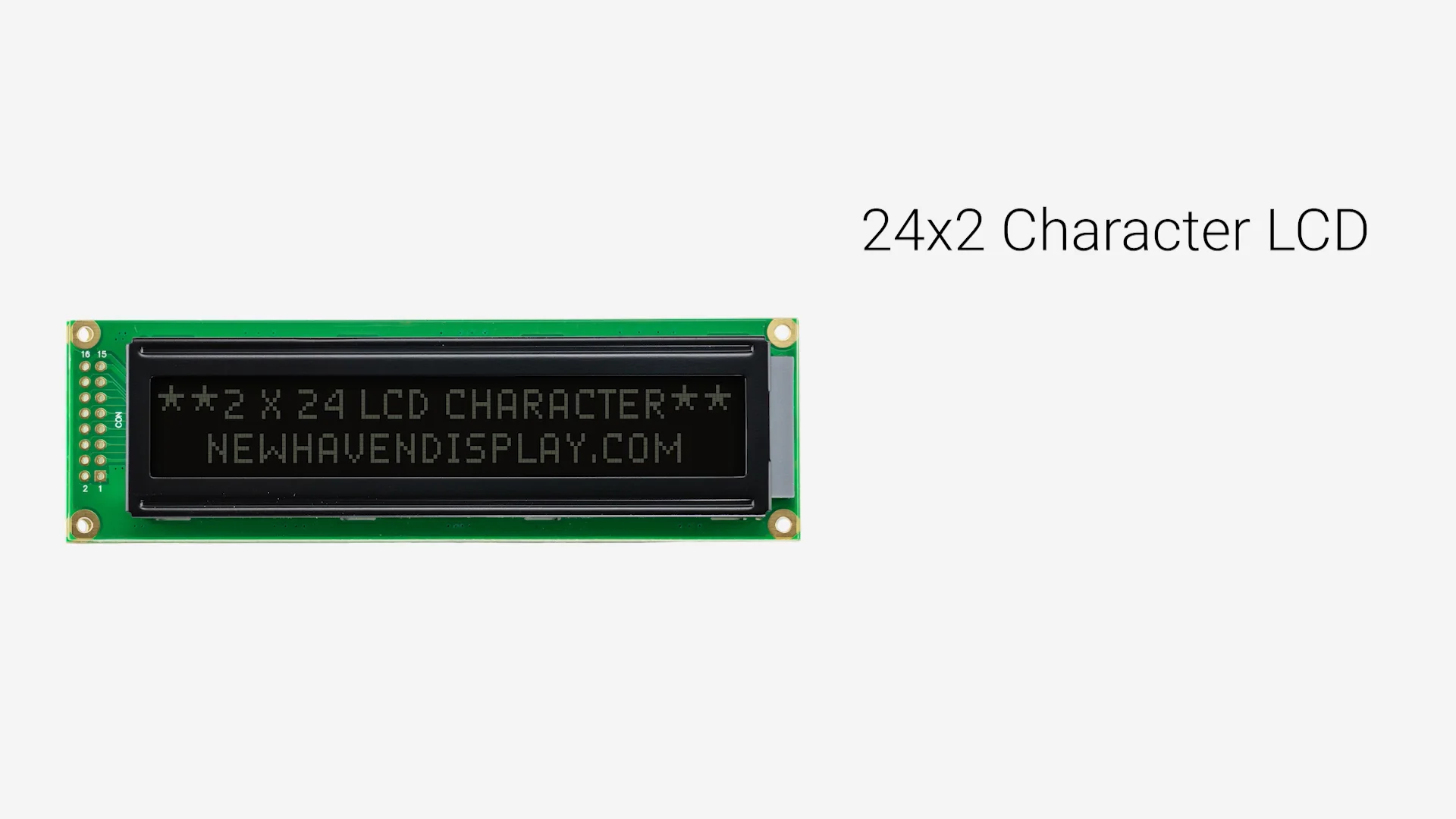24x2文字LCD | DFSTN-ホワイトバックライト付きディスプレイ
