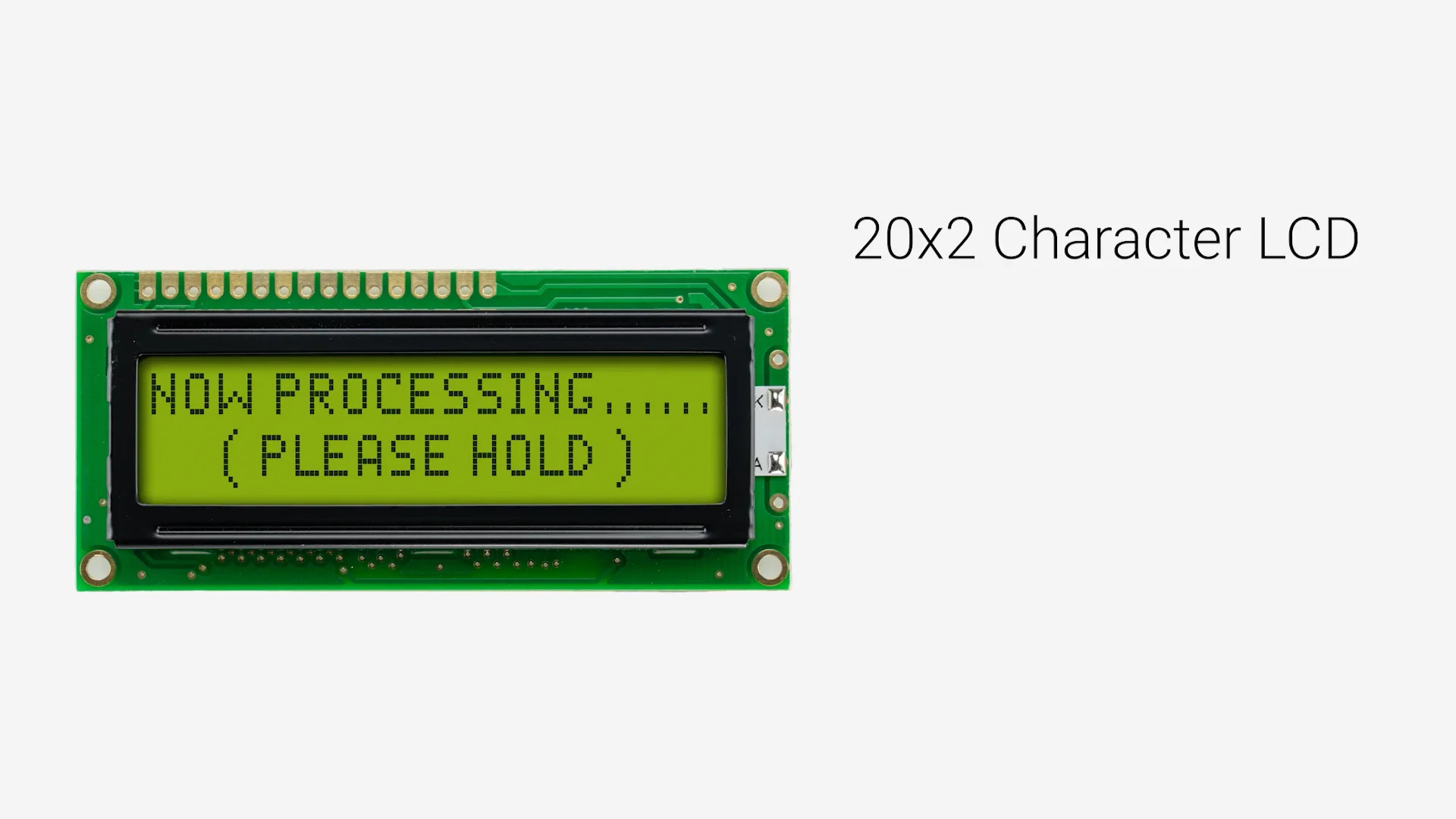 20x2 Character LCD | STN+ Yellow/Green Display with Yellow/Green