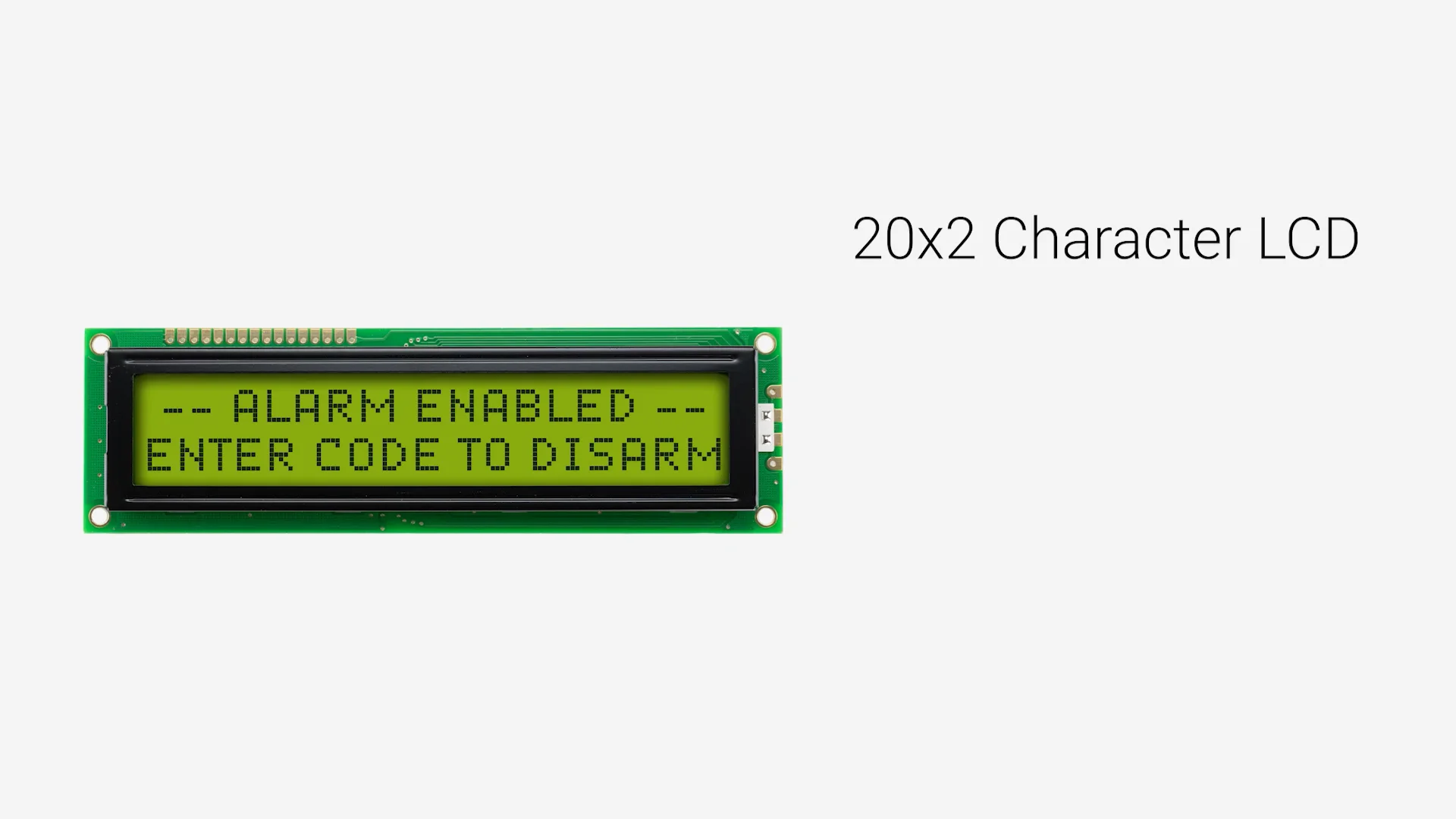 20x2 Character LCD | STN+ Yellow/Green with Yellow/Green Backlight