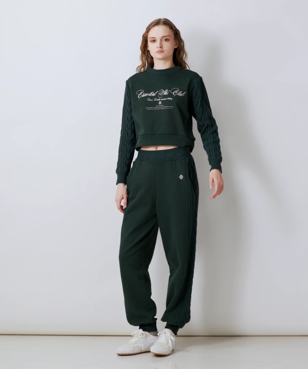 ESSENTIAL / 裏毛ドッキング ケーブルニット TOPS Night STORE