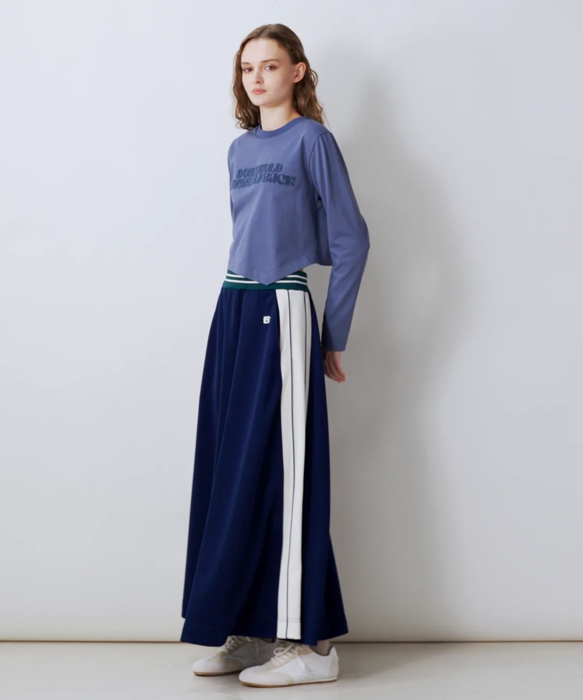 ESSENTIAL / 配色ラインジャージロングスカート BOTTOMS Night STORE