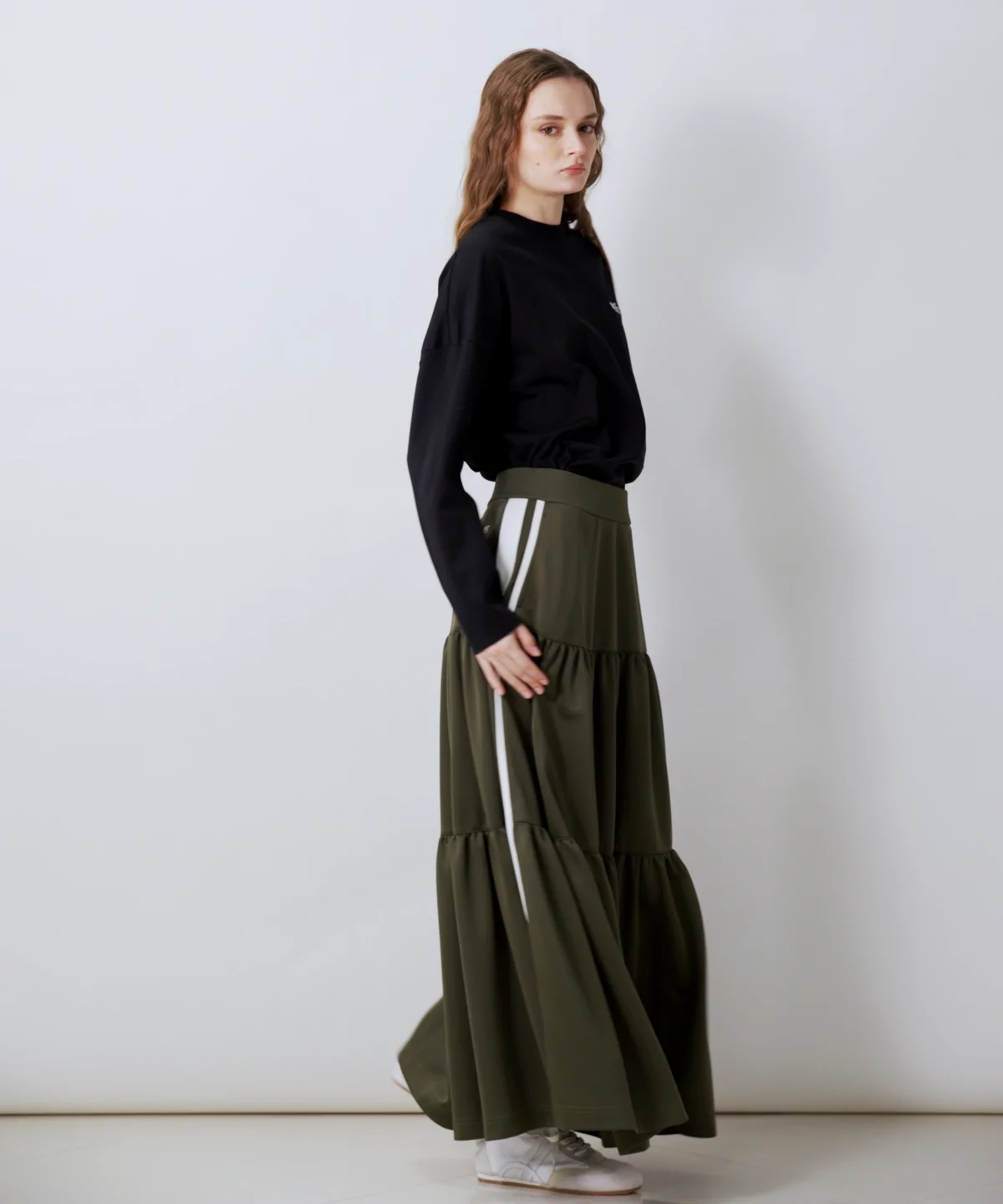 ESSENTIAL / ブライトキング トラックティアードスカート BOTTOMS