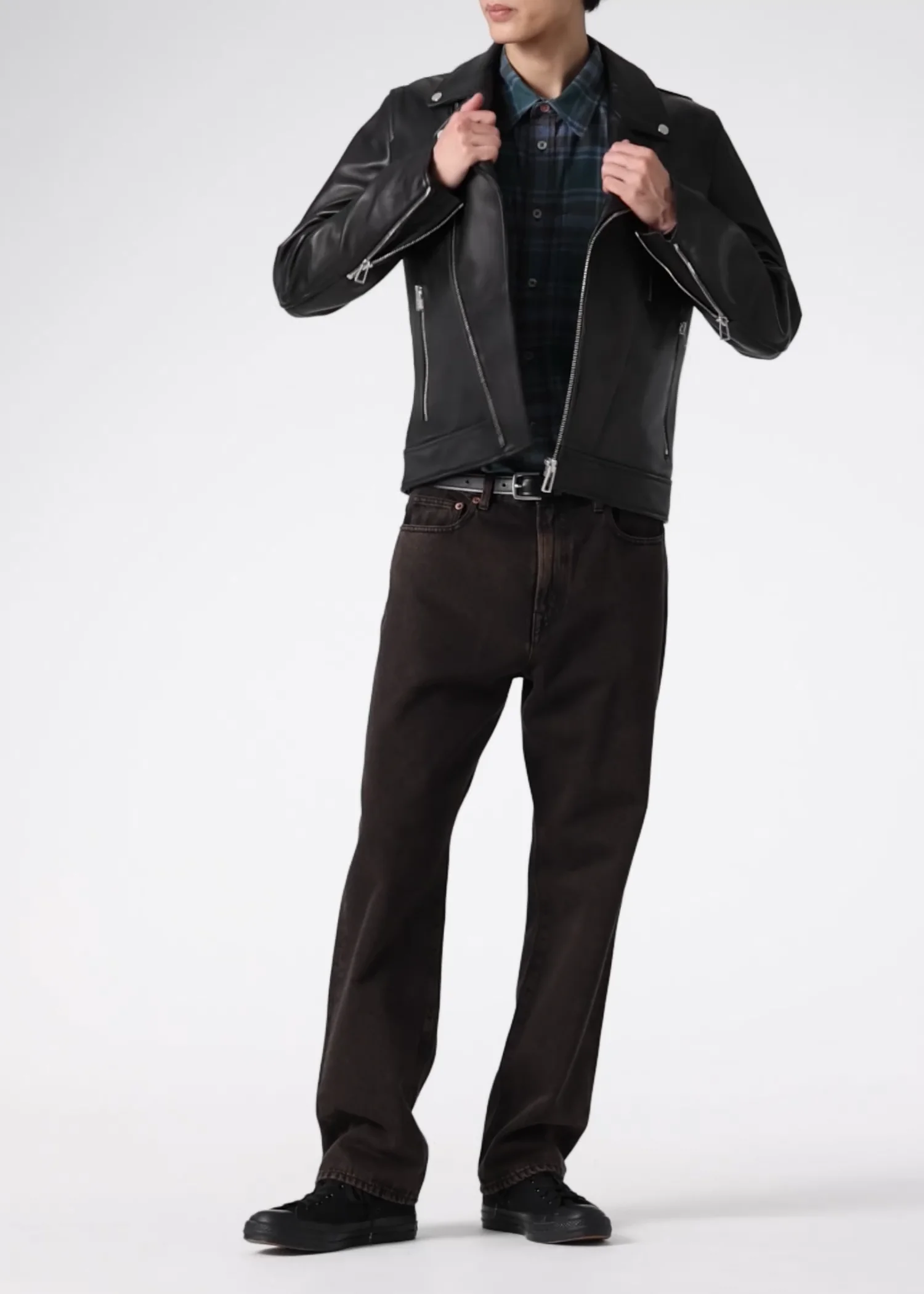 シープスキン ダブルライダースジャケット ｜ポール・スミス