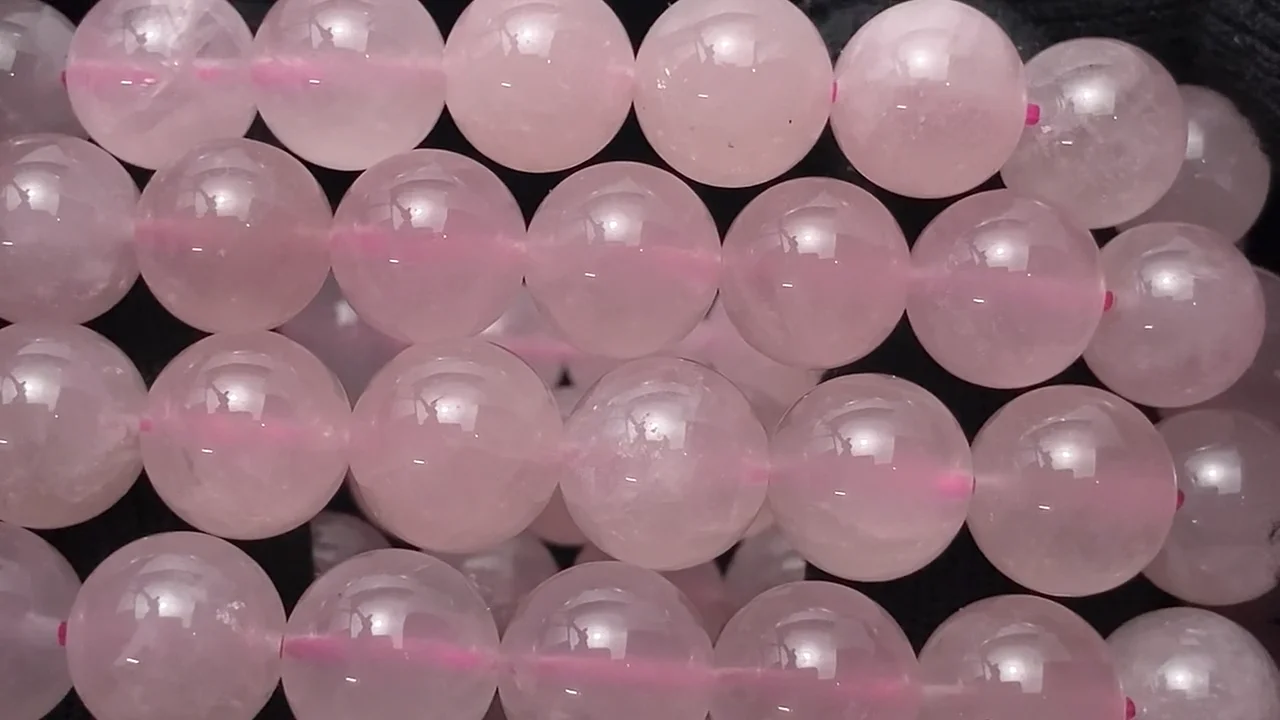 ローズクォーツ（産地・マダガスカル） ラウンド10mm ブレスレット