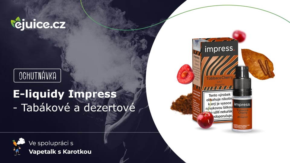 E-liquidy Impress Salt tabákové a dezertové - ochutnávka (CZ)