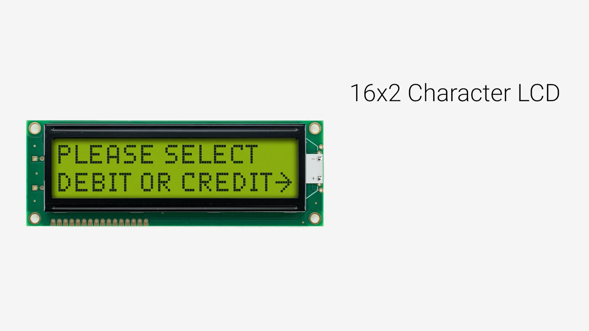 16x2 Character LCD | STN+ Yellow/Green Display SZ with Yellow