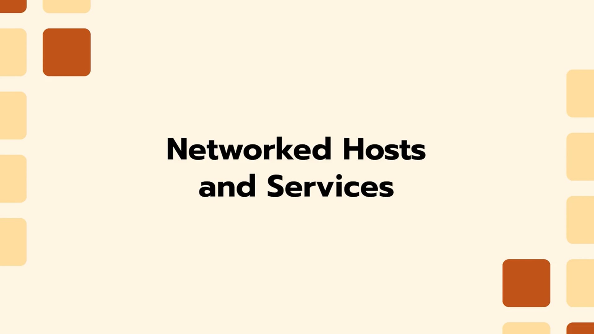 Various network hosts and services interacting in a digital illustration.