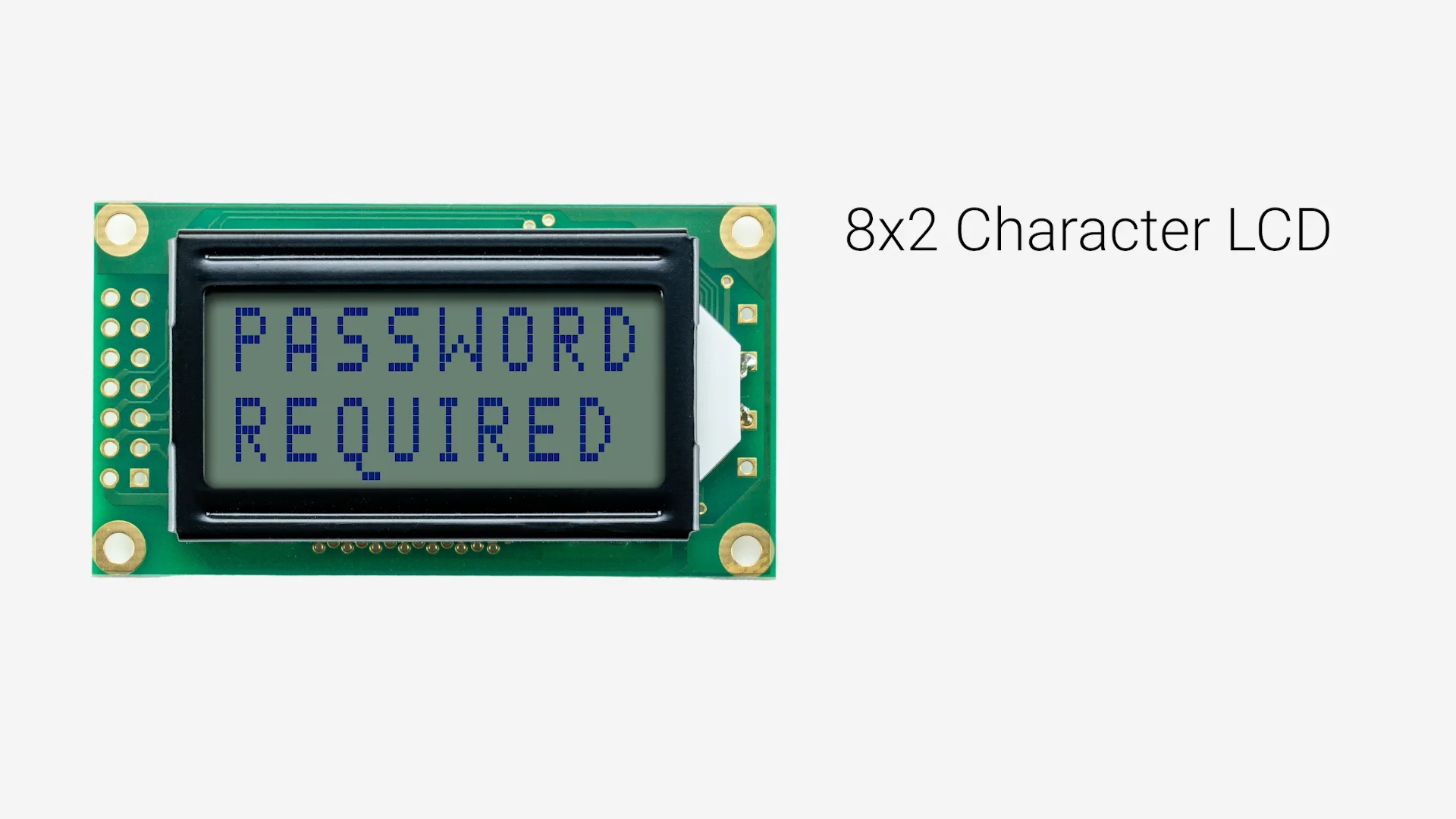 8x2 Character LCD | STN+ Gray Display with White Side Backlight 3V