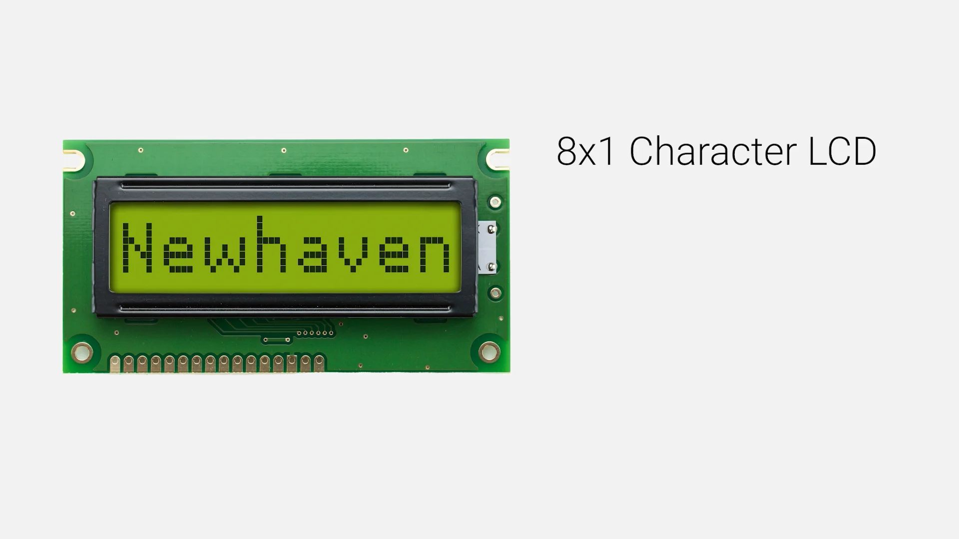 8x1 Character LCD | STN+ Yellow/Green Display with Yellow/Green