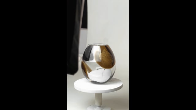 Vasinho Cromos 3 Branco, Fumê e Preto com Ouro