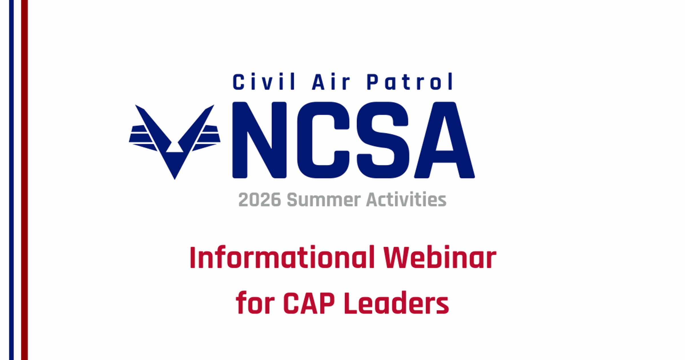 Summer 2026 NCSA and Financial Aid Informational Webinar for CAP ...