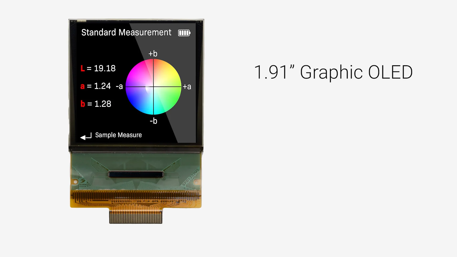 1.91 inch Color OLED Glass with 176x176 Resolution