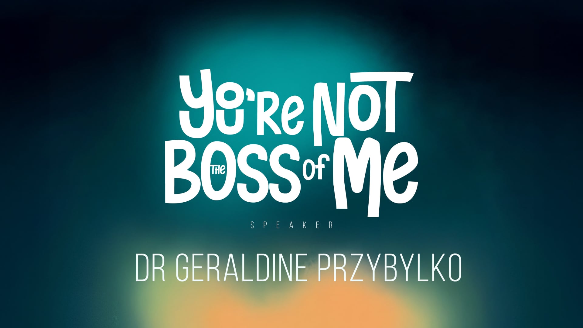 You're Not the Boss of Me, Pt. 2 // 'How to Flourish' (Dr Geraldine Przybylko)