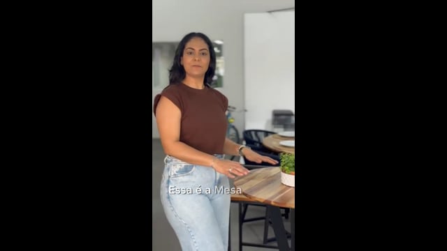 Mesa Bistrô Industrial Palermo - Feito em aço e madeira TEKA