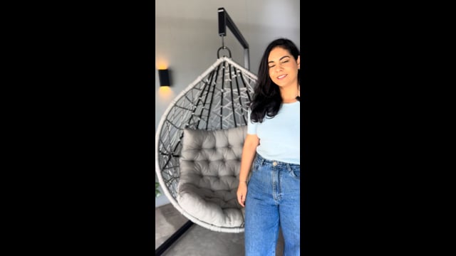 Balanço Gotas Ubatuba - Feito em alumínio, corda náutica e estofado aquablock