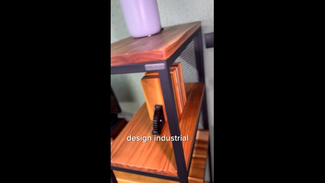 Mesa Industrial Dallas - Feito em madeira e aço