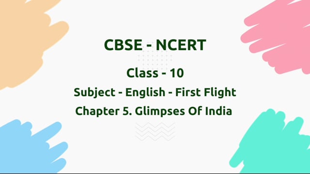 Glimpses of India: A Baker from Goa – Class 10 English - First Flight