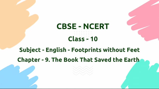 The Book That Saved the Earth – Class 10 English - Footprints Without Feet
