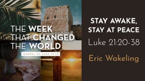 "Stay Awake, Stay At Peace" Luke 21:20-38