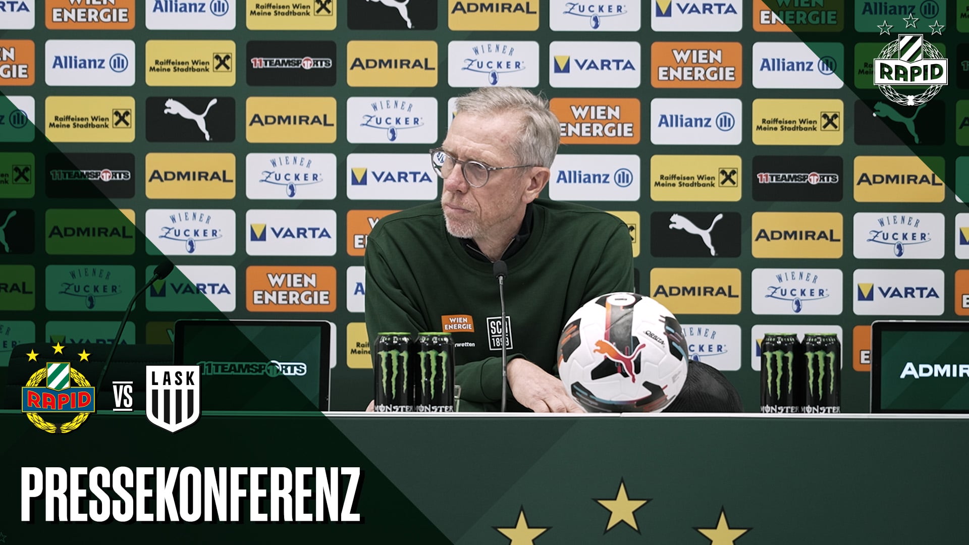 Pressekonferenz nach dem Spiel gegen den LASK