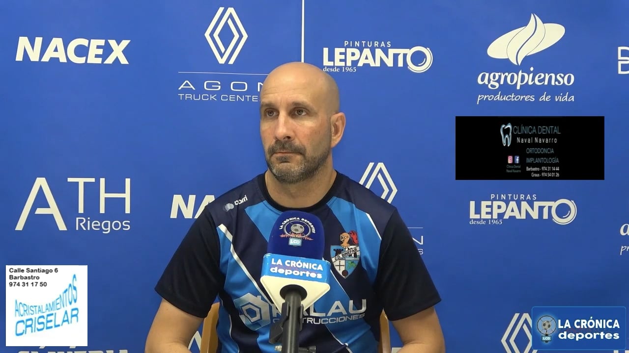 JOAQUÍN PONSA (Entrenador Binéfar) CD Binéfar 0-1 CD Caspe / Jor. 7 / Tercera Rfef