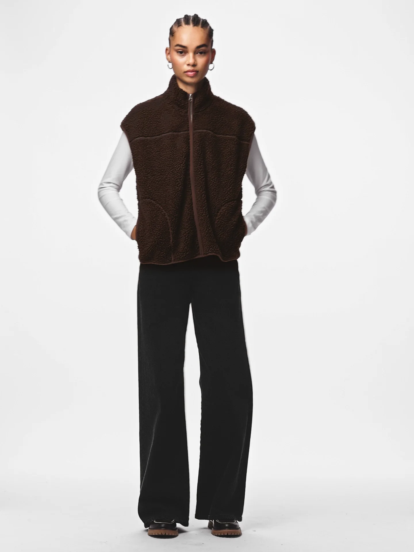 Gilet Sans Manches Cop-Copine - Taille S/36 - Beige - Laine Mélangée - Excellent état