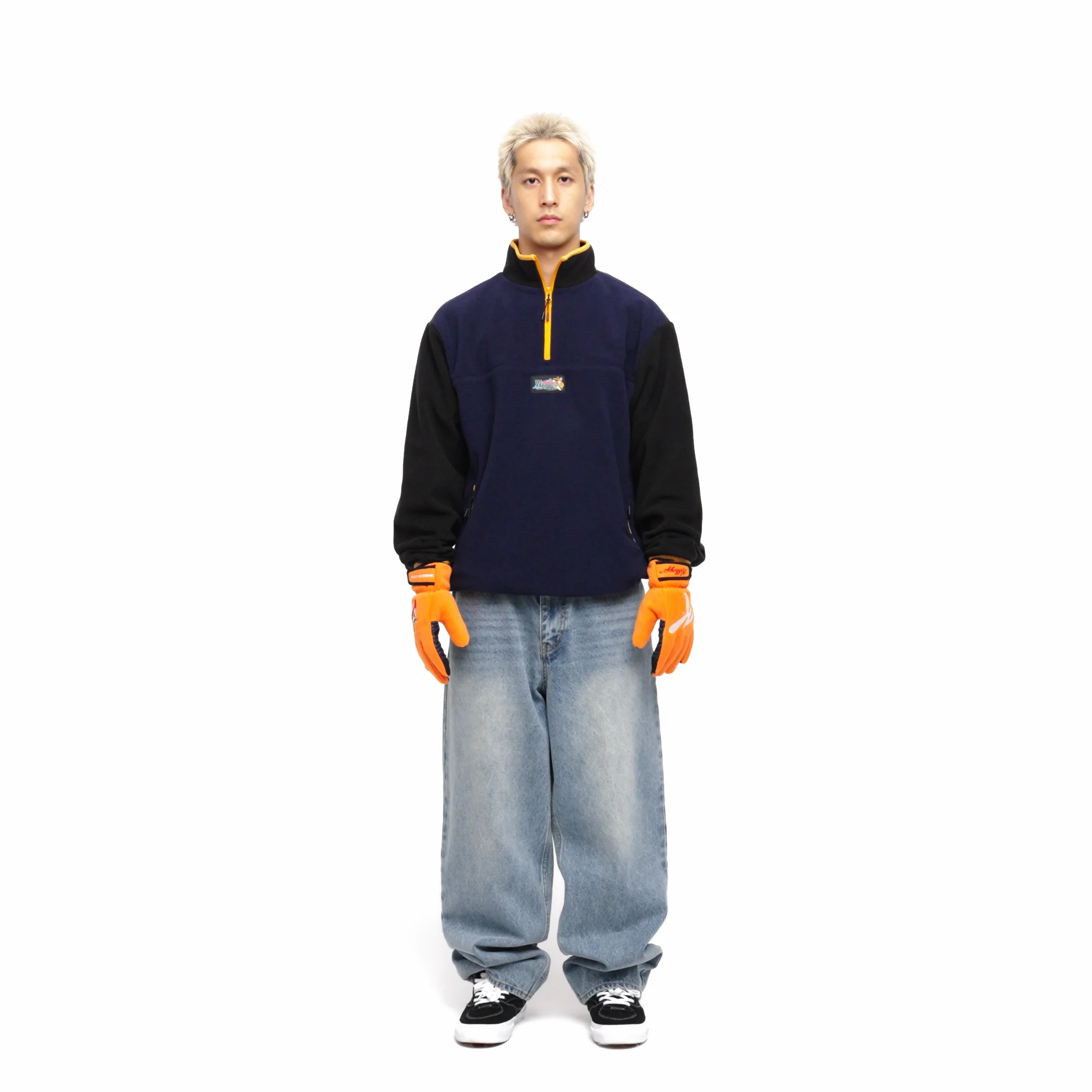 MUSINSA公式 | WKNDRS KELLOGGS FLEECE HALF ZIP (NAVY)