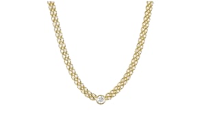 3.00 ct. t.w. Lab-Grown Diamond Fancy-Chain Necklace in 18kt Gold Over Sterling
