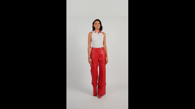 Calça de Couro Legítimo FIG+GC Preto
