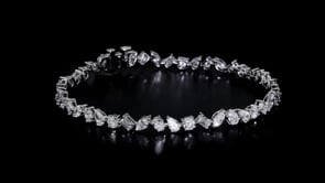 7.00 ct. t.w. Multi-Shaped Lab-Grown Diamond Tennis Bracelet in 14kt White Gold