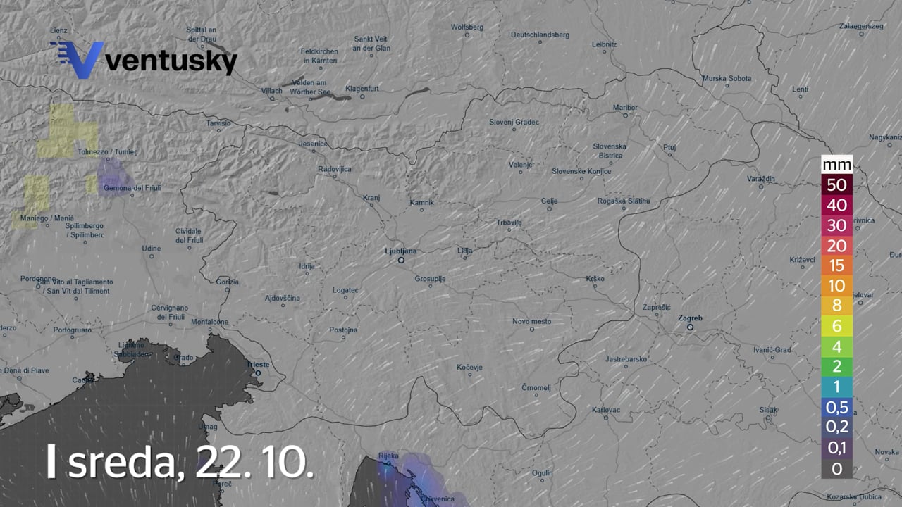 Opozorilo: takšni bodo sunki vetra, napovedane so nevihte in nalivi #animacija